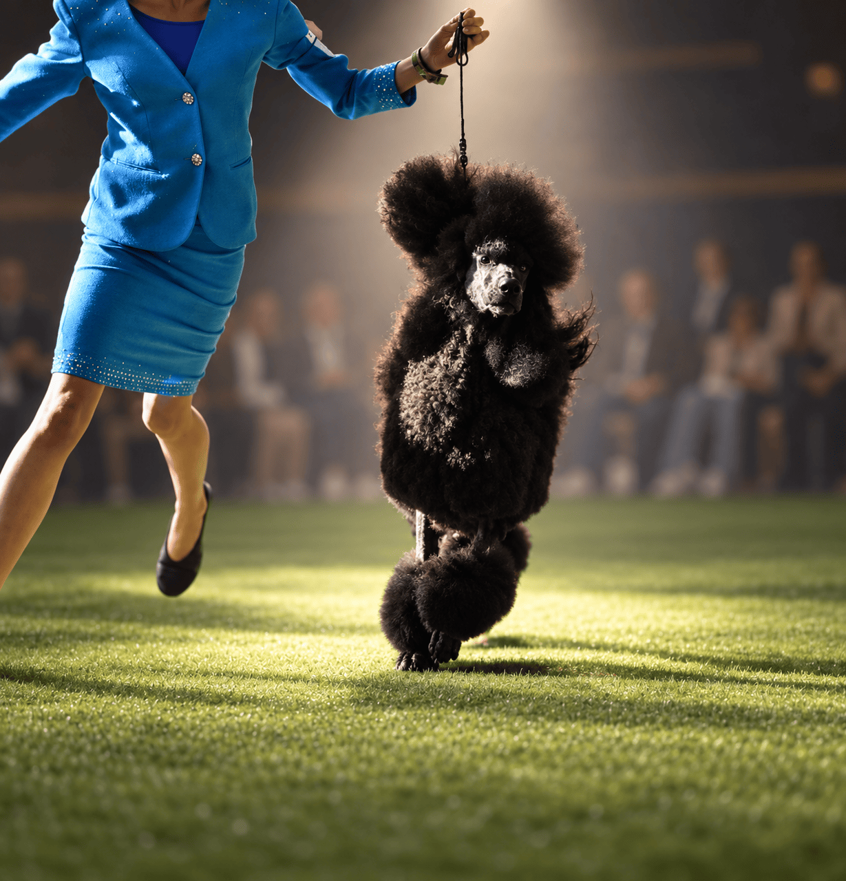 Shangó, caniche gigante negro, en ring